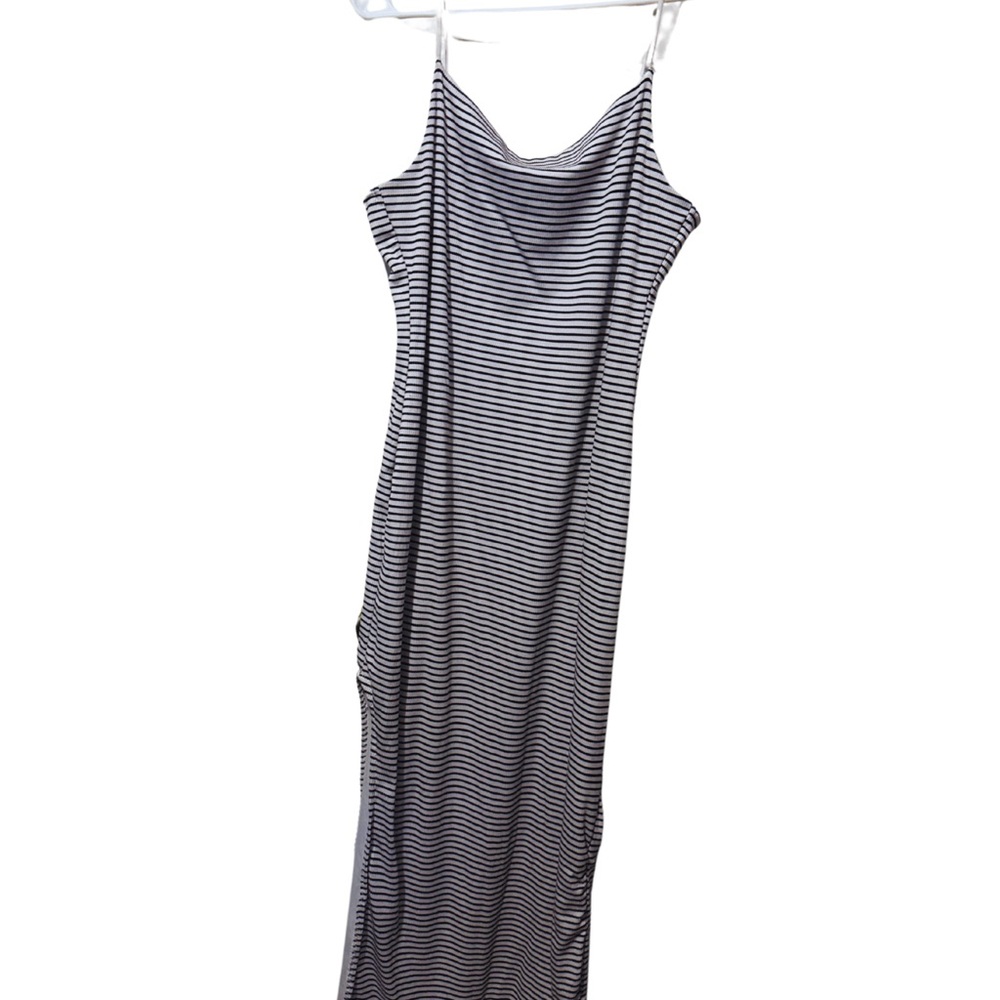 Striped Black and White Maxi Dress